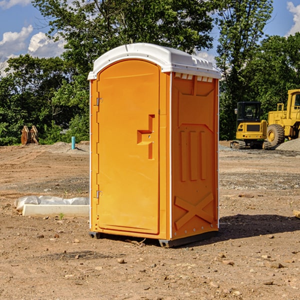 how often are the porta potties cleaned and serviced during a rental period in Reynolds NE